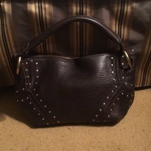 Kennith Cole chocolate brown leather satchel